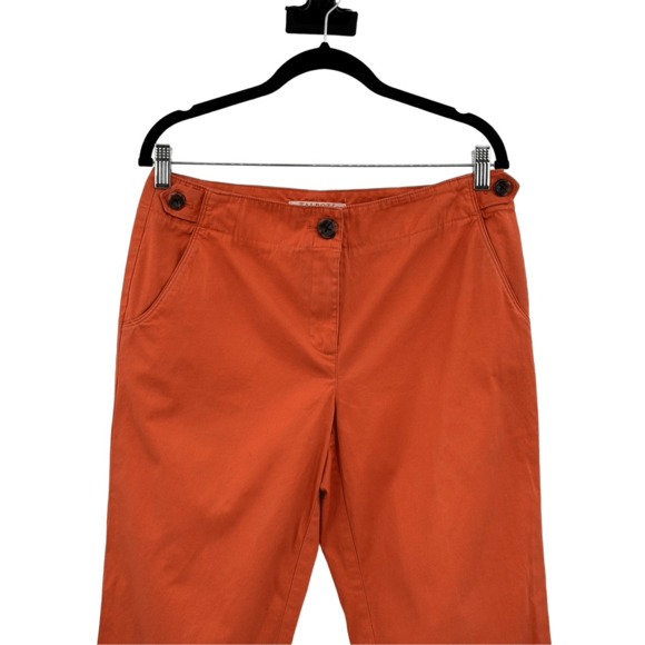 Talbots Orange Relaxed Mid-Rise Chino Pants Size 6 - Picture 3 of 9